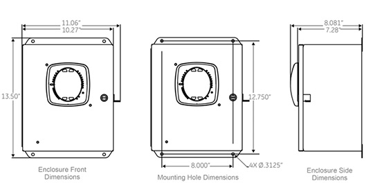 Meter assembly diagram & dimensions