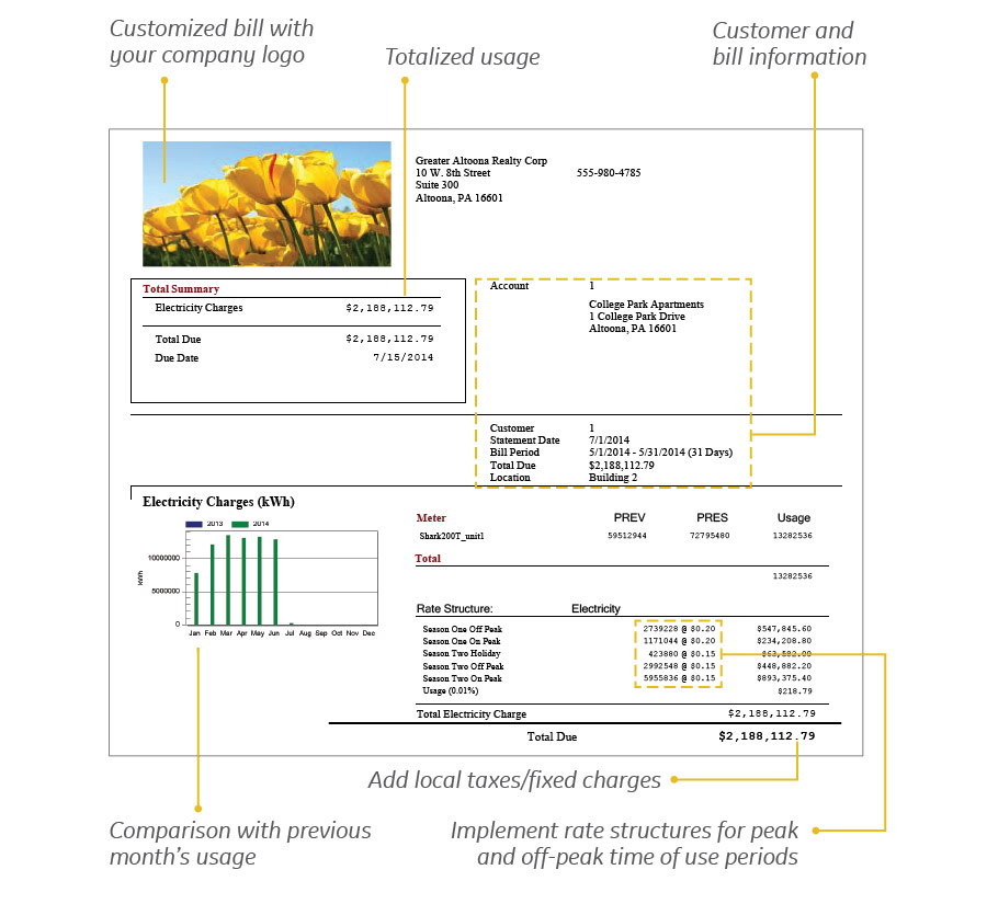 Generate and distribute standardized and customizable bills