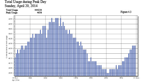 Generate reports to visualize and analyze total and peak demand