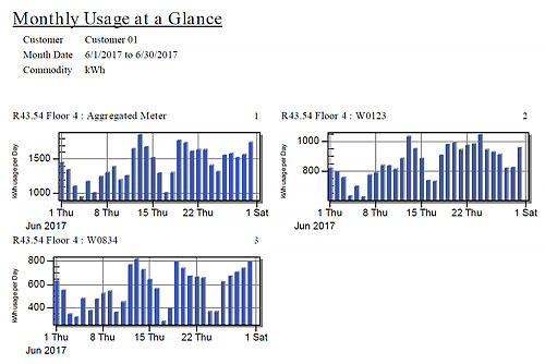 Generate reports to visualize and analysis peak demand