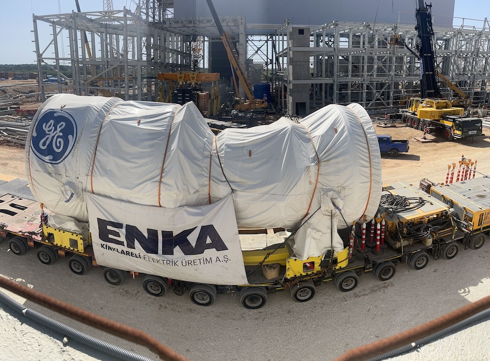 GE Vernova 9HA.02 gas turbine is delivered to ENKAâs KÄ±rklareli site