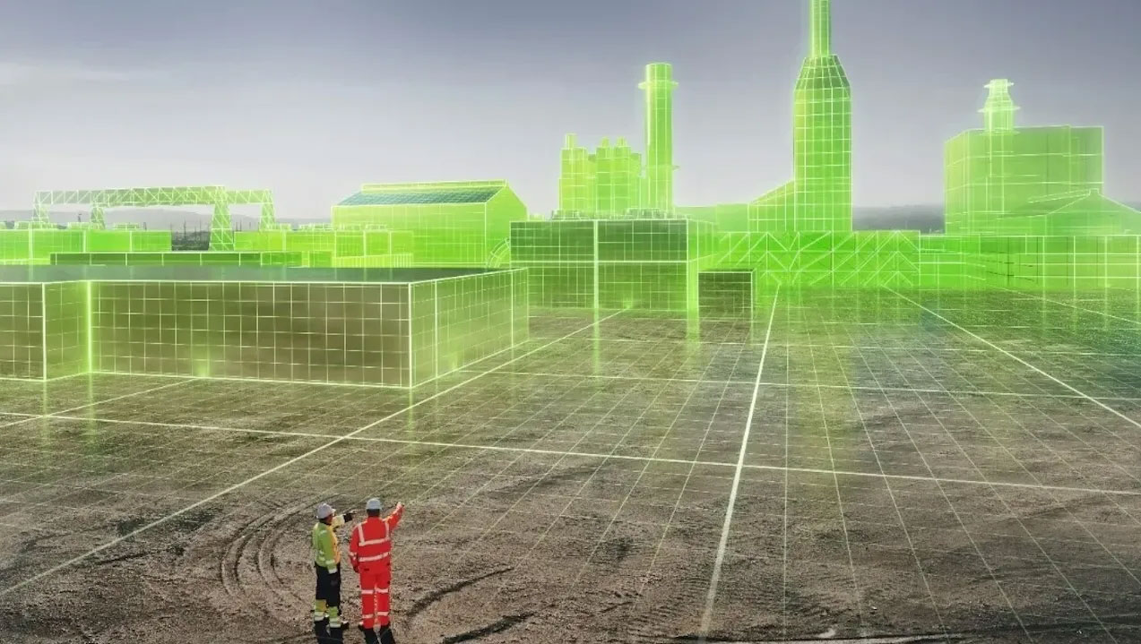 People inspecting parts