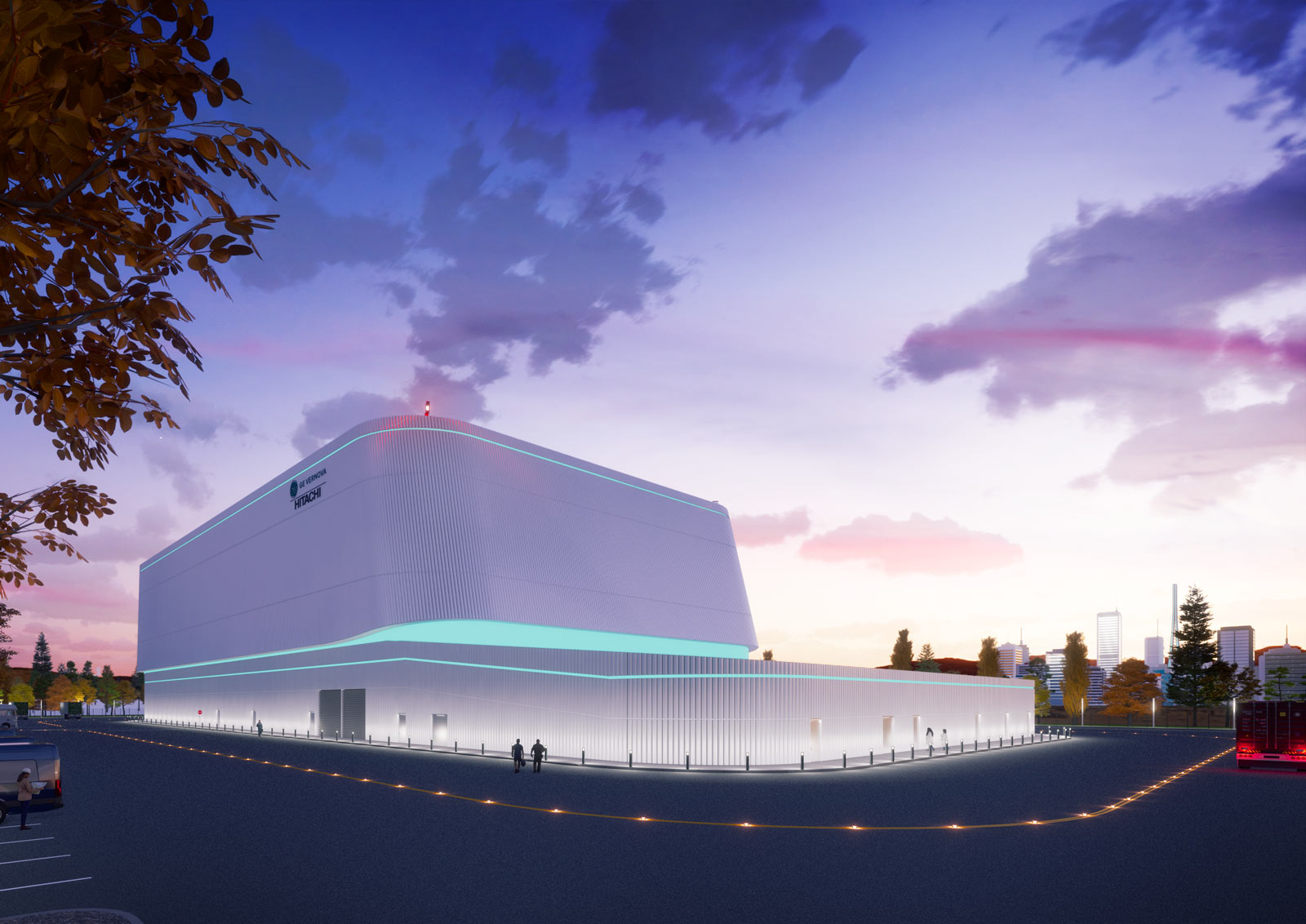 Rendering of the BWRX-300 small modular reactor (SMR), nuclear technology aimed at delivering 24/7, low carbon power to provide efficiency and reliability.