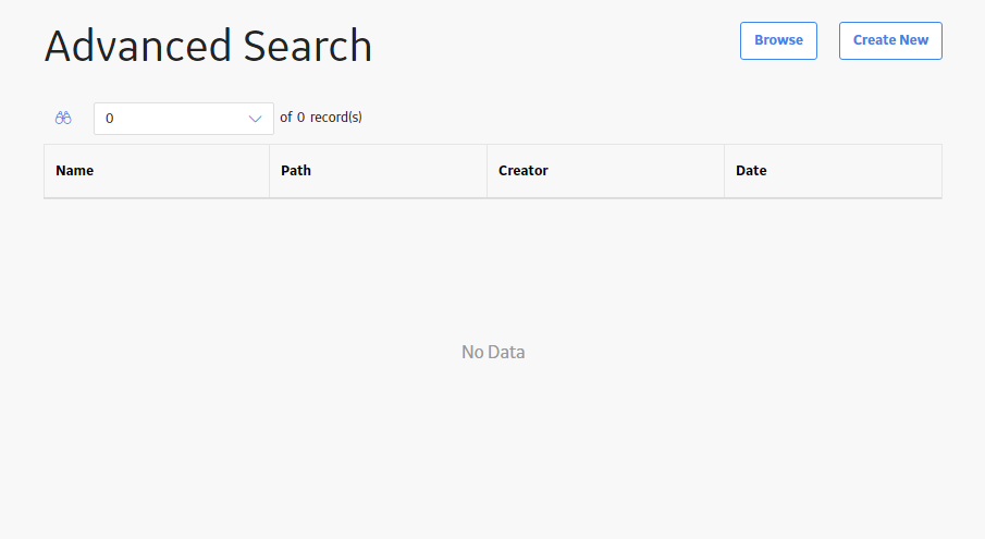 The Advanced Search page