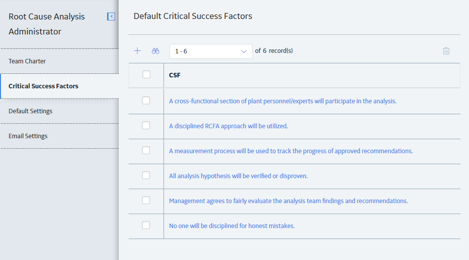 Default CSF Workspace