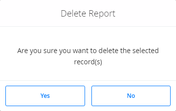 Delete Report Dialog Box