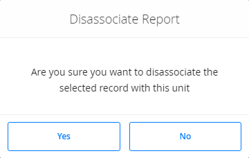 Disassociate Report Dialog Box