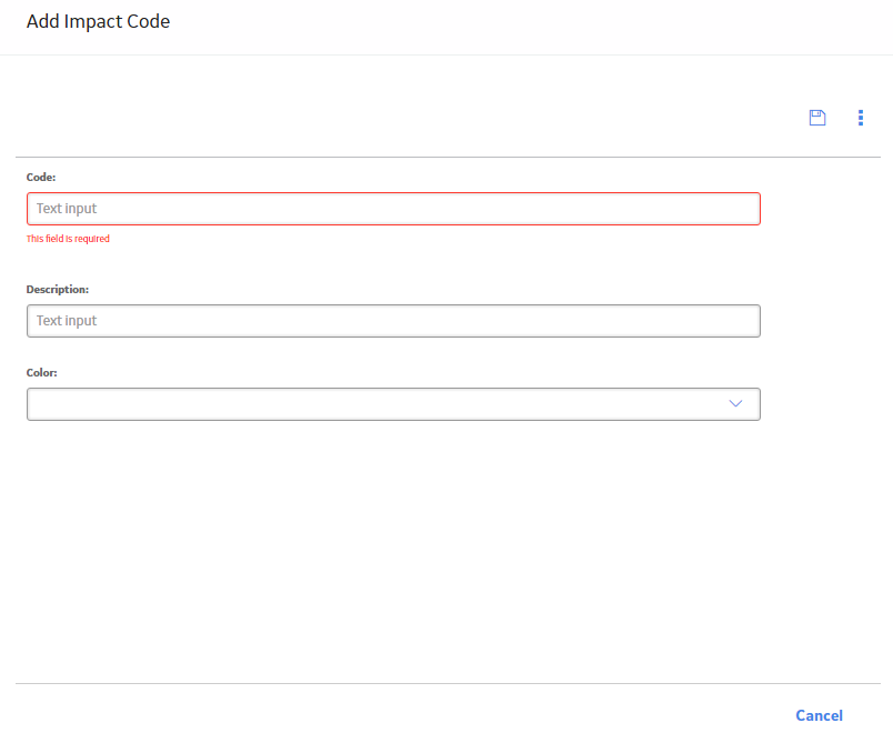 PLA Add Impact Code Window