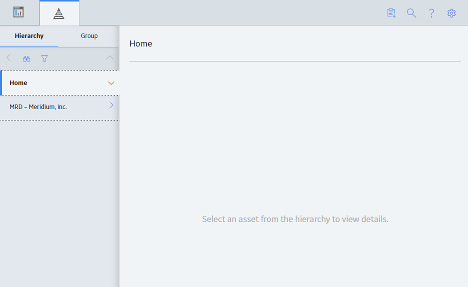 The Asset Hierarchy page