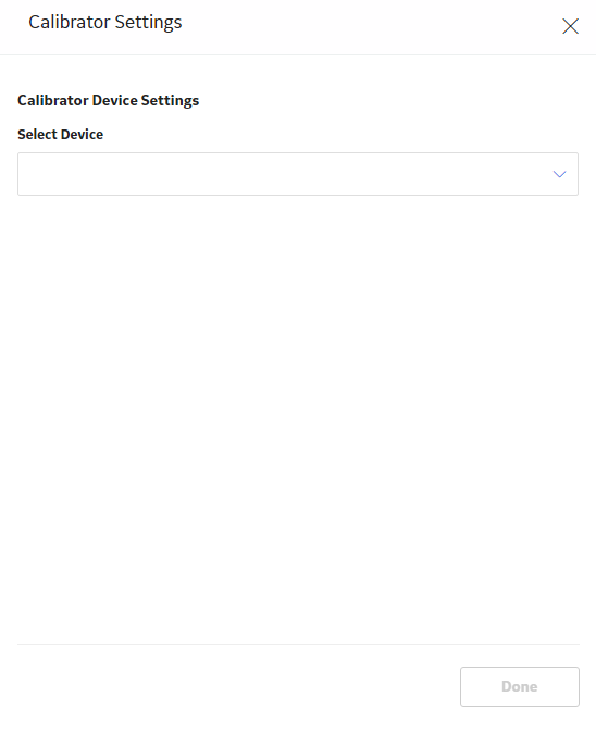 Calibration Settings