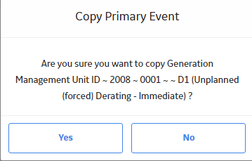 Copy Primary Event dialog box