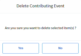 Delete Contributing Event dialog box