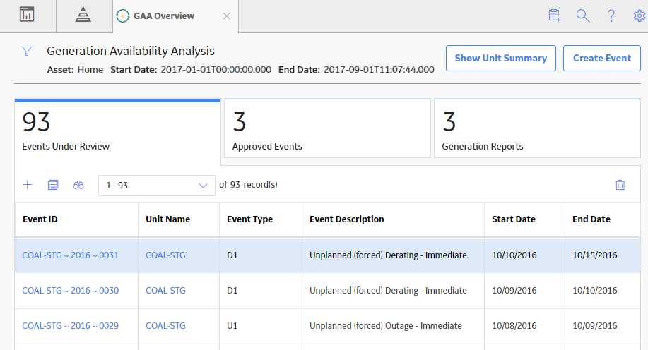 Select Primary Event for Deletion