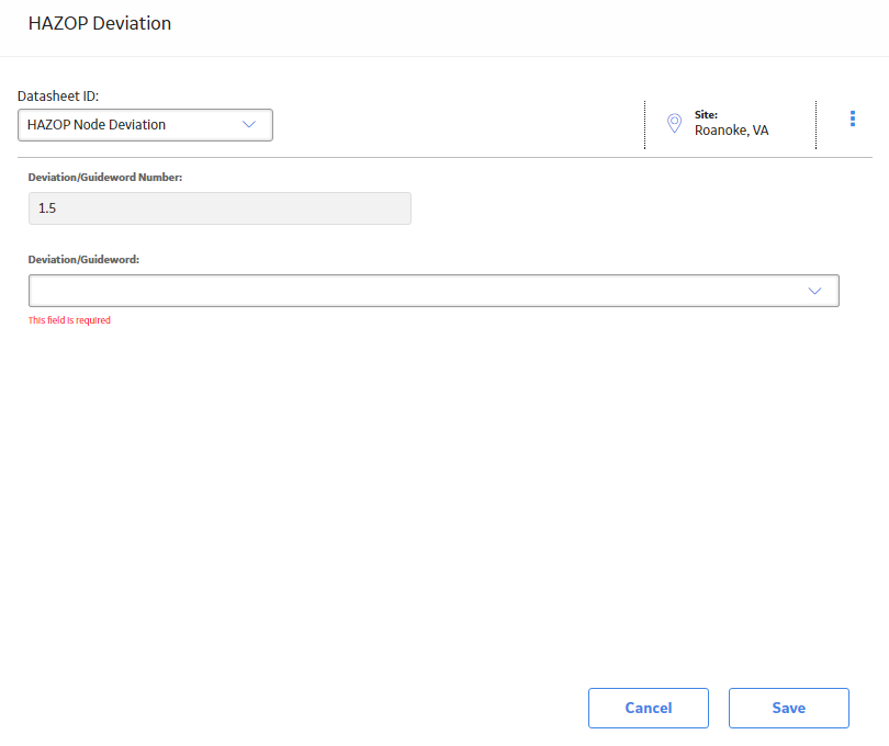 The blank datasheet of a Deviation