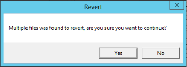 Multiple files found to revert dialog box