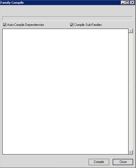 Family Compile window