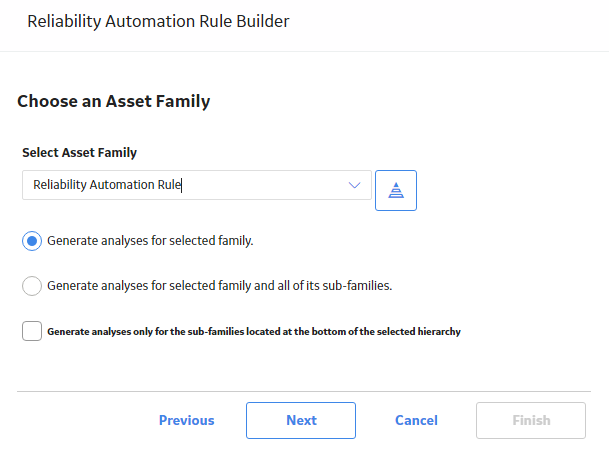 Choose an Asset Family