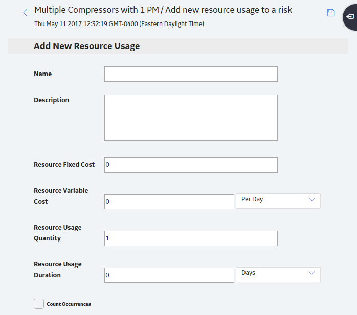 Resource Usage