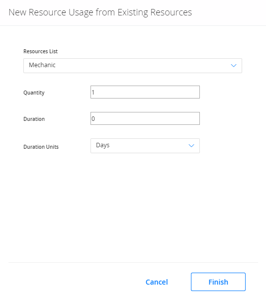 New Resource Usage from Existing Resources