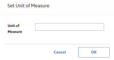 Set Unit Of Measure Window