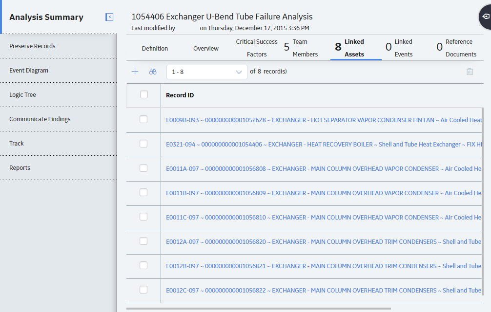 The Linked Assets section