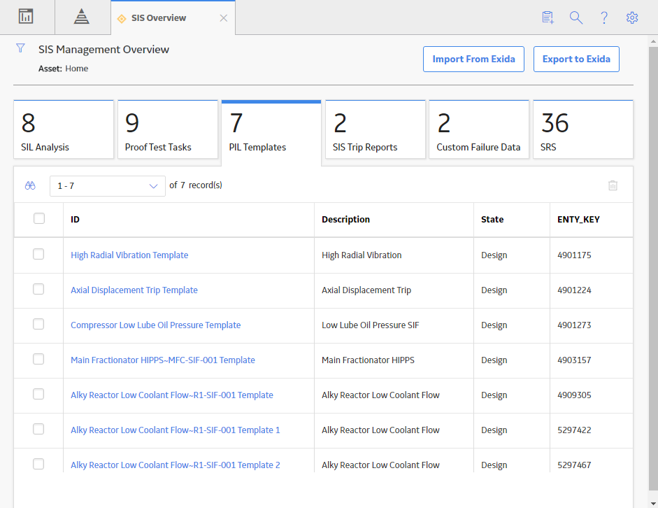 The PIL Templates section