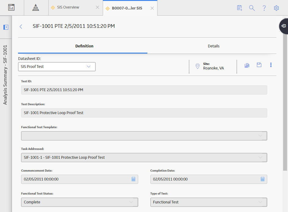 The Proof Test datasheet