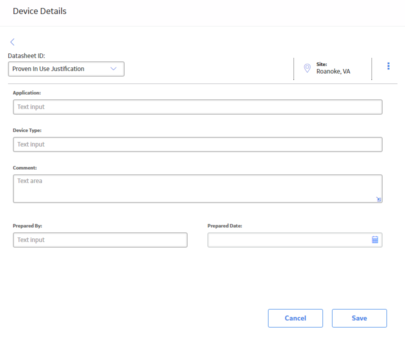 Device Details window