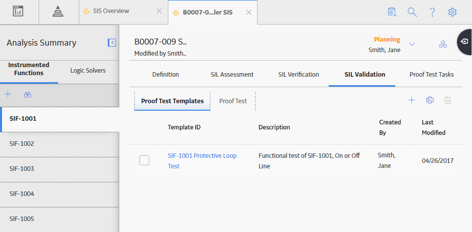 The SIL Validation section