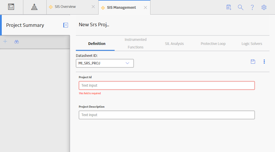 SRS Project Summary Workspace